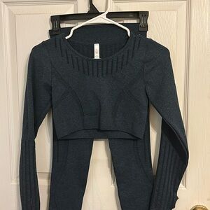 BRAND NEW OUTFIT, never wore. Never tried on. Navy blue spandex outfit. Size S